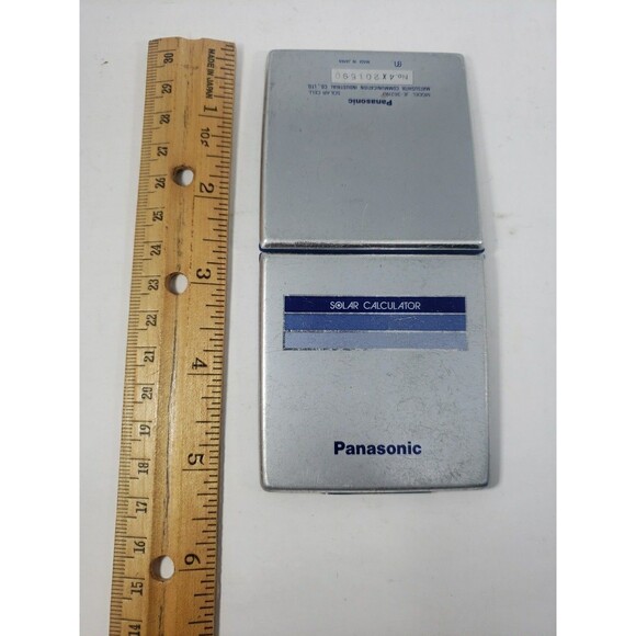 VTG Panasonic Solar Calculator JE-362NU Silver Folding Works Well Made in Japan - Picture 9 of 16